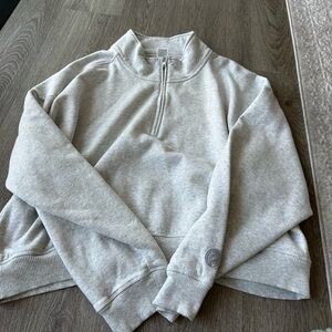 PINK Victoria's Secret Heather Gray Zip-Up Sweater